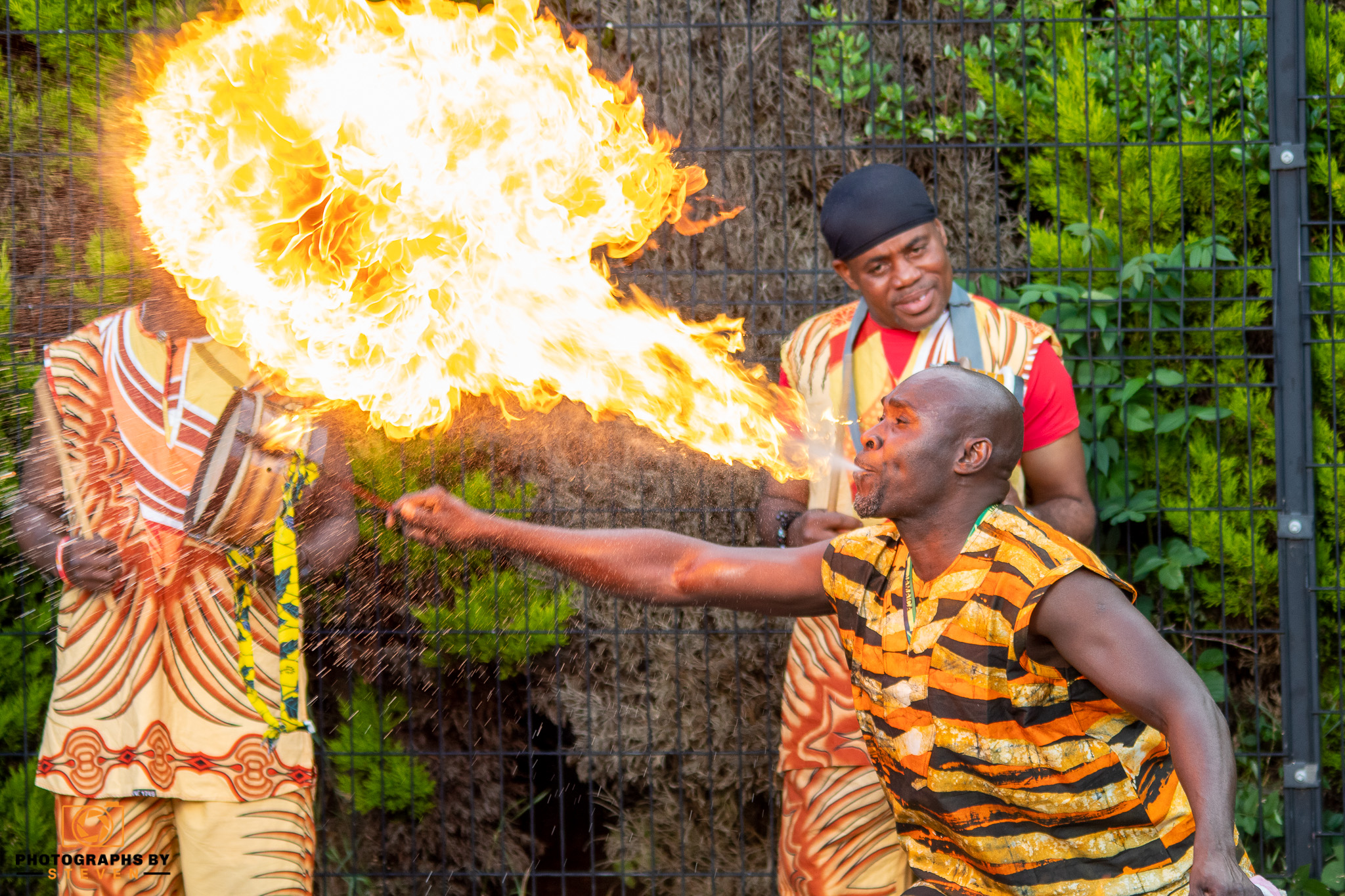 Man fire breathing. Taken by Photographs by Steven.